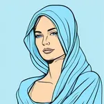 light blue scarf image